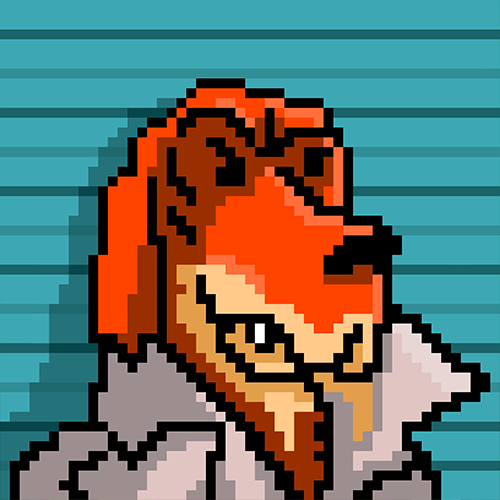 NFT Pixel Art 90's McGruff the Crime Dog with Rabies in a Police Line Up on OpenSea