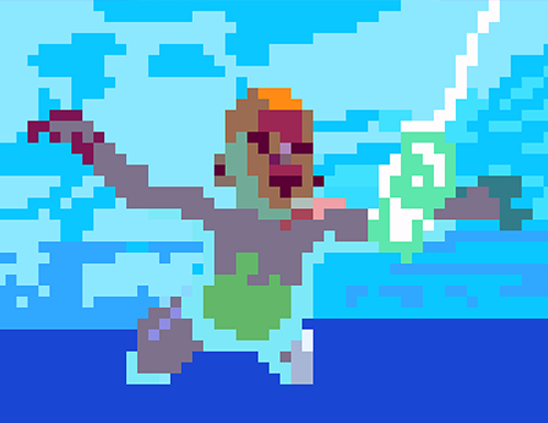 NFT entitled Nirvana Nevermind Pixel Art on OpenSea